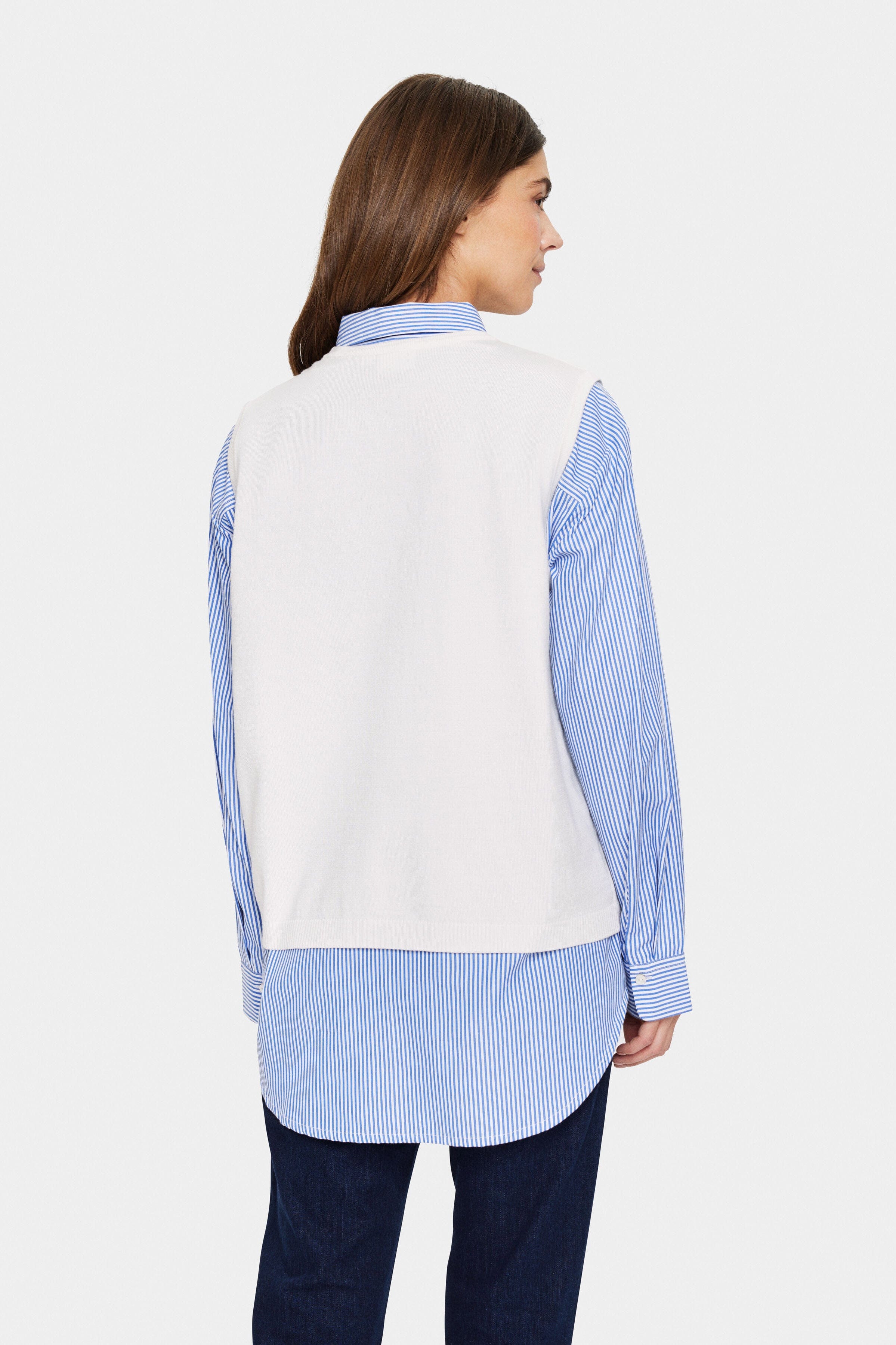 Saint Tropez Mila Knitted Vest - Ice