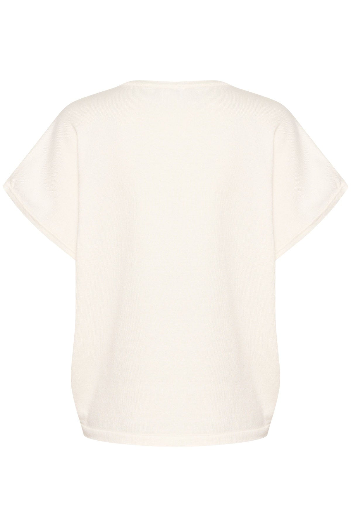 Saint Tropez Mila Round Neck Short Sleeve Jumper - Ice
