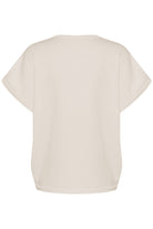 Saint Tropez Mila Round Neck Short Sleeve Jumper - Jojoba Melange