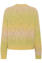 Saint Tropez Morgan Diamond Knit Jumper - Misted Yellow Melange