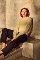 Saint Tropez Morgan Diamond Knit Jumper - Misted Yellow Melange