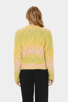 Saint Tropez Morgan Diamond Knit Jumper - Misted Yellow Melange