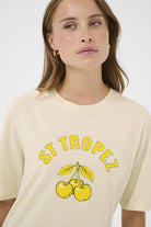 Saint Tropez Octavia Graphic T-Shirt - Crème