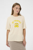 Saint Tropez Octavia Graphic T-Shirt - Crème