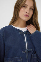 Saint Tropez Oivy Denim Jacket - Medium Blue Denim