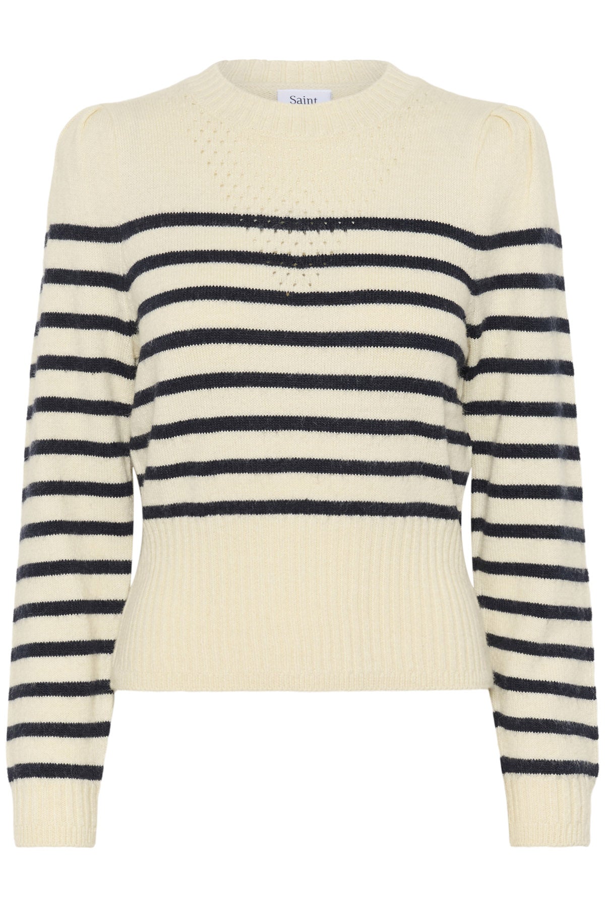 Saint Tropez Olena Striped Knit Jumper - Seedpearl