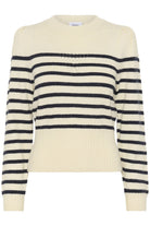 Saint Tropez Olena Striped Knit Jumper - Seedpearl