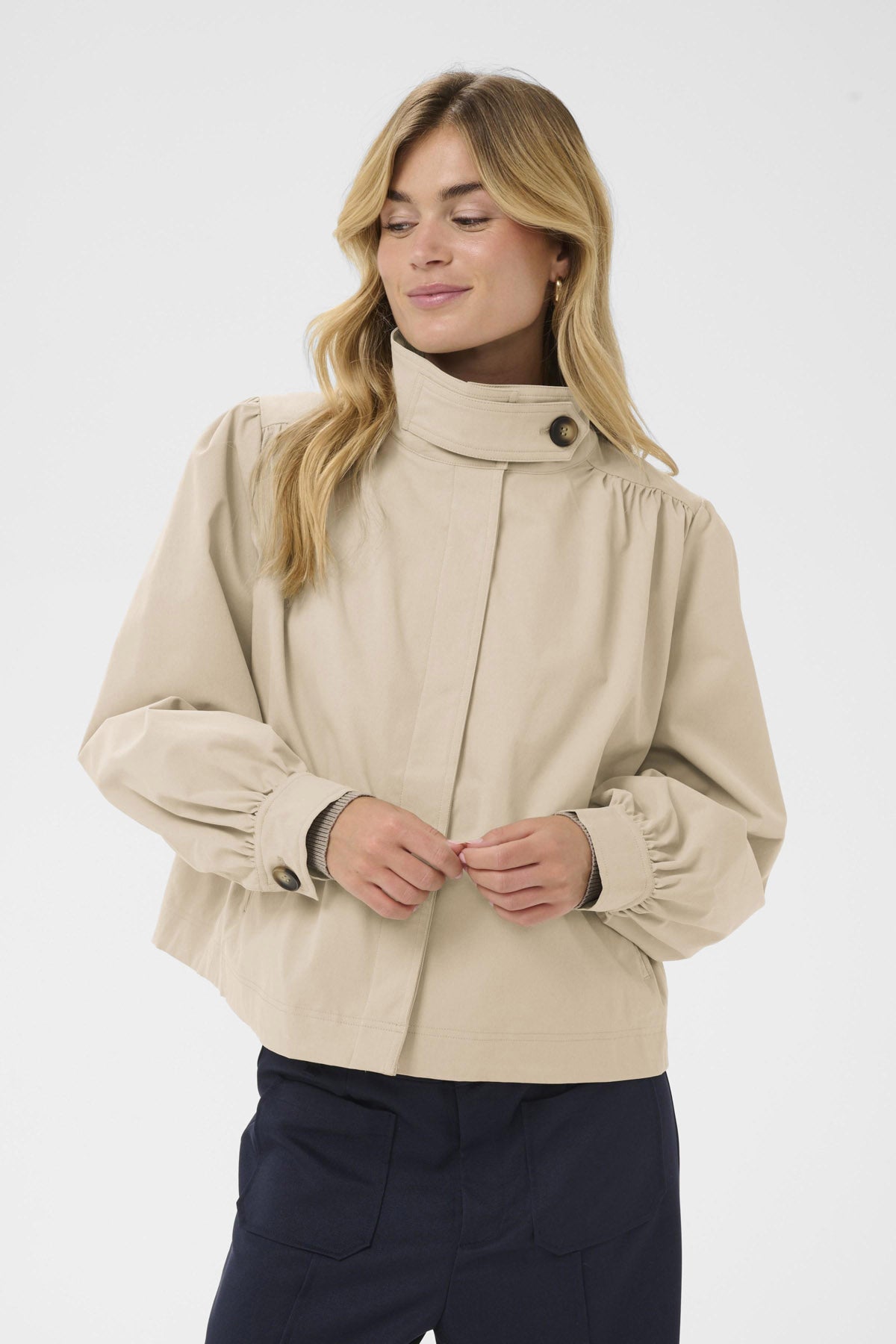 Saint Tropez Olina Cropped Jacket - Oxford Tan