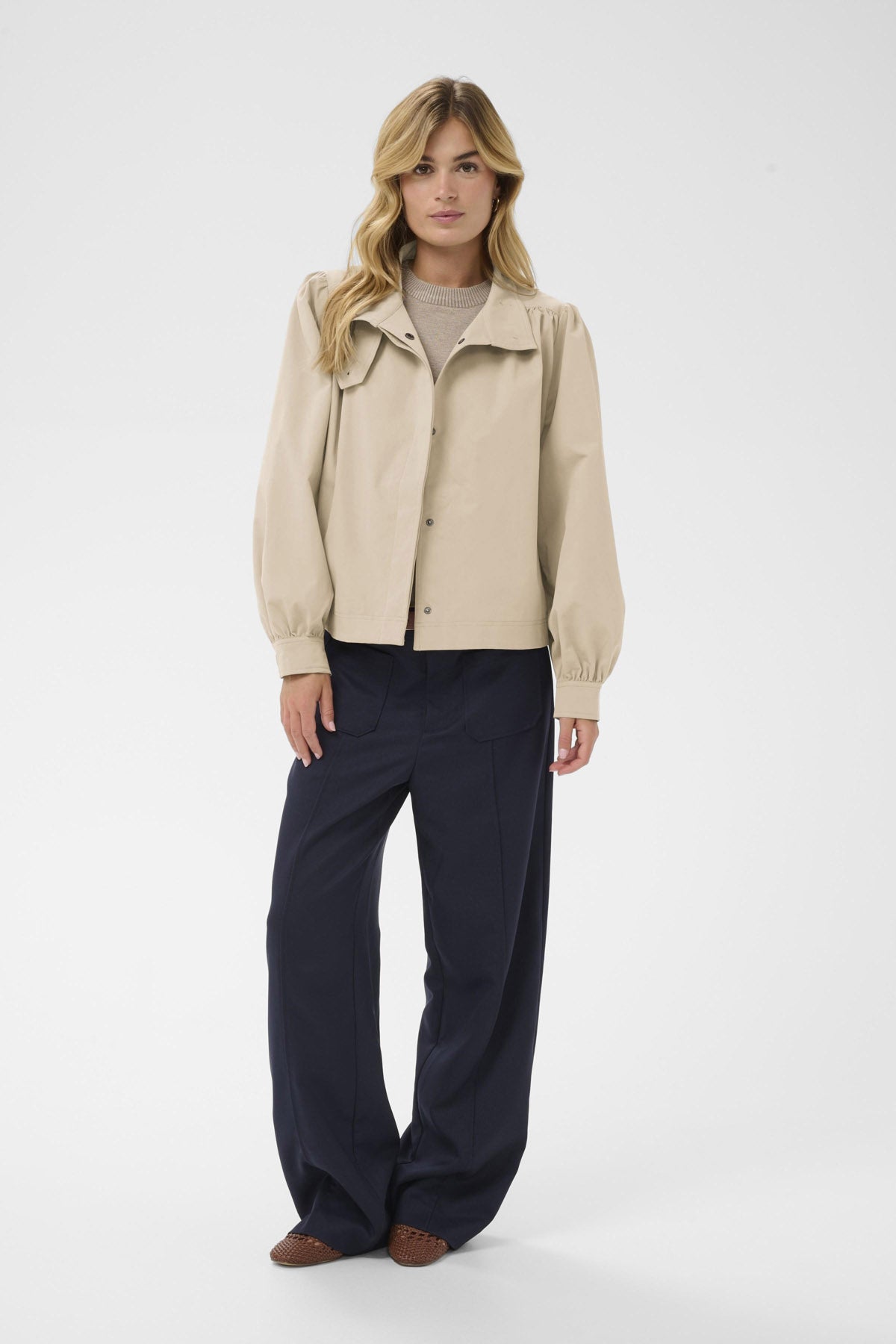 Saint Tropez Olina Cropped Jacket - Oxford Tan