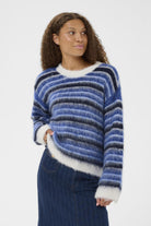 Saint Tropez Olma Striped Jumper - K.Blue Ice Navy Stripes