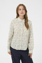 Saint Tropez Omelia Floral Shirt - Turtledove Mini Floral