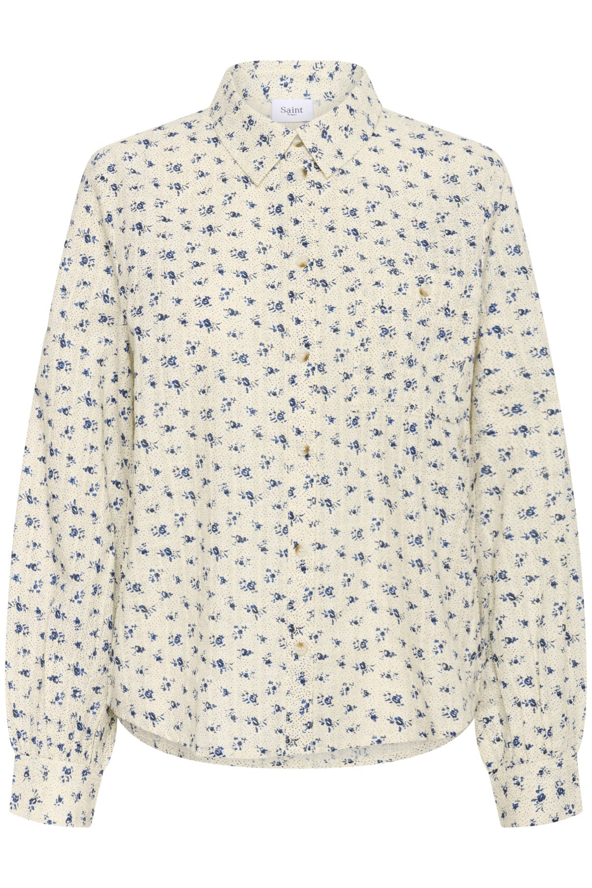 Saint Tropez Omelia Floral Shirt - Turtledove Mini Floral