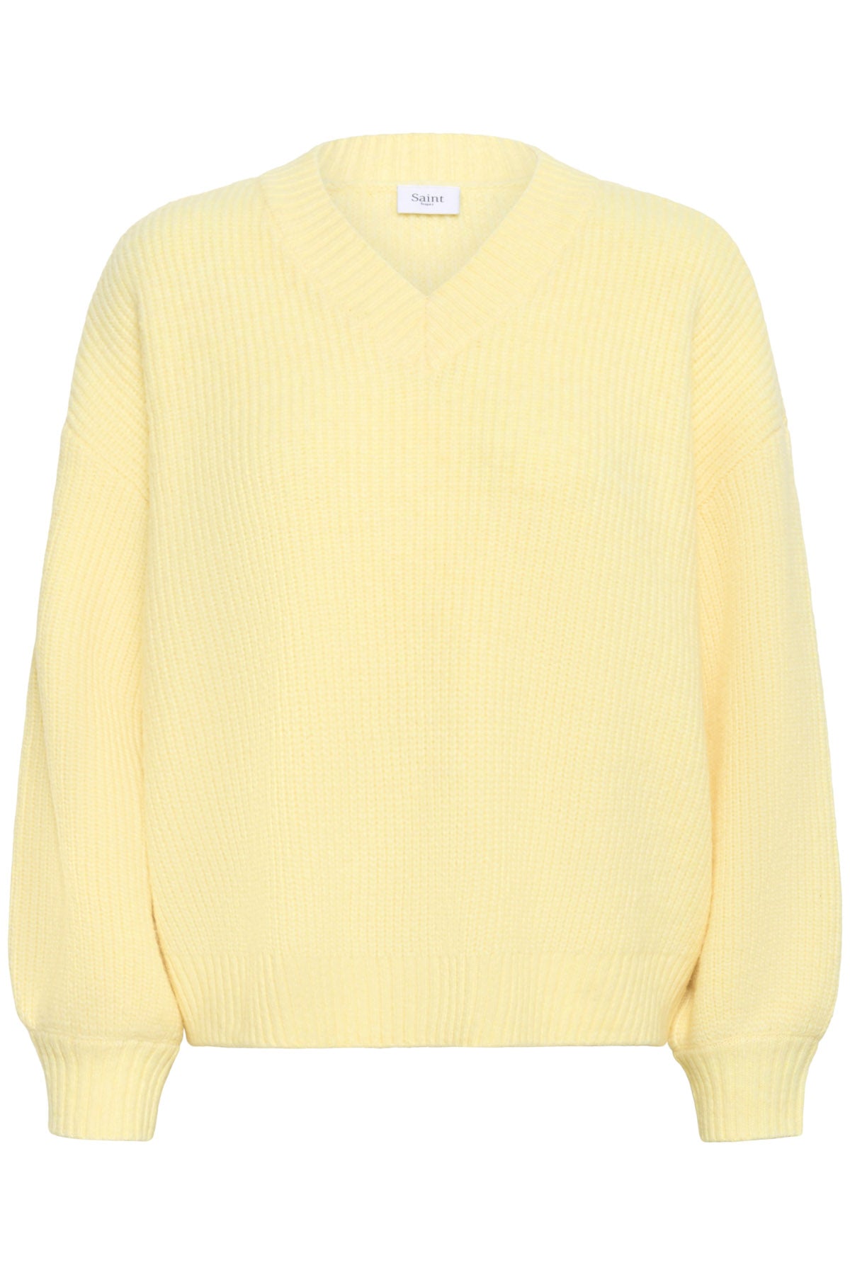 Saint Tropez Ottoline V-Neck Jumper - Lemon Drop Melange