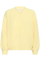Saint Tropez Ottoline V-Neck Jumper - Lemon Drop Melange
