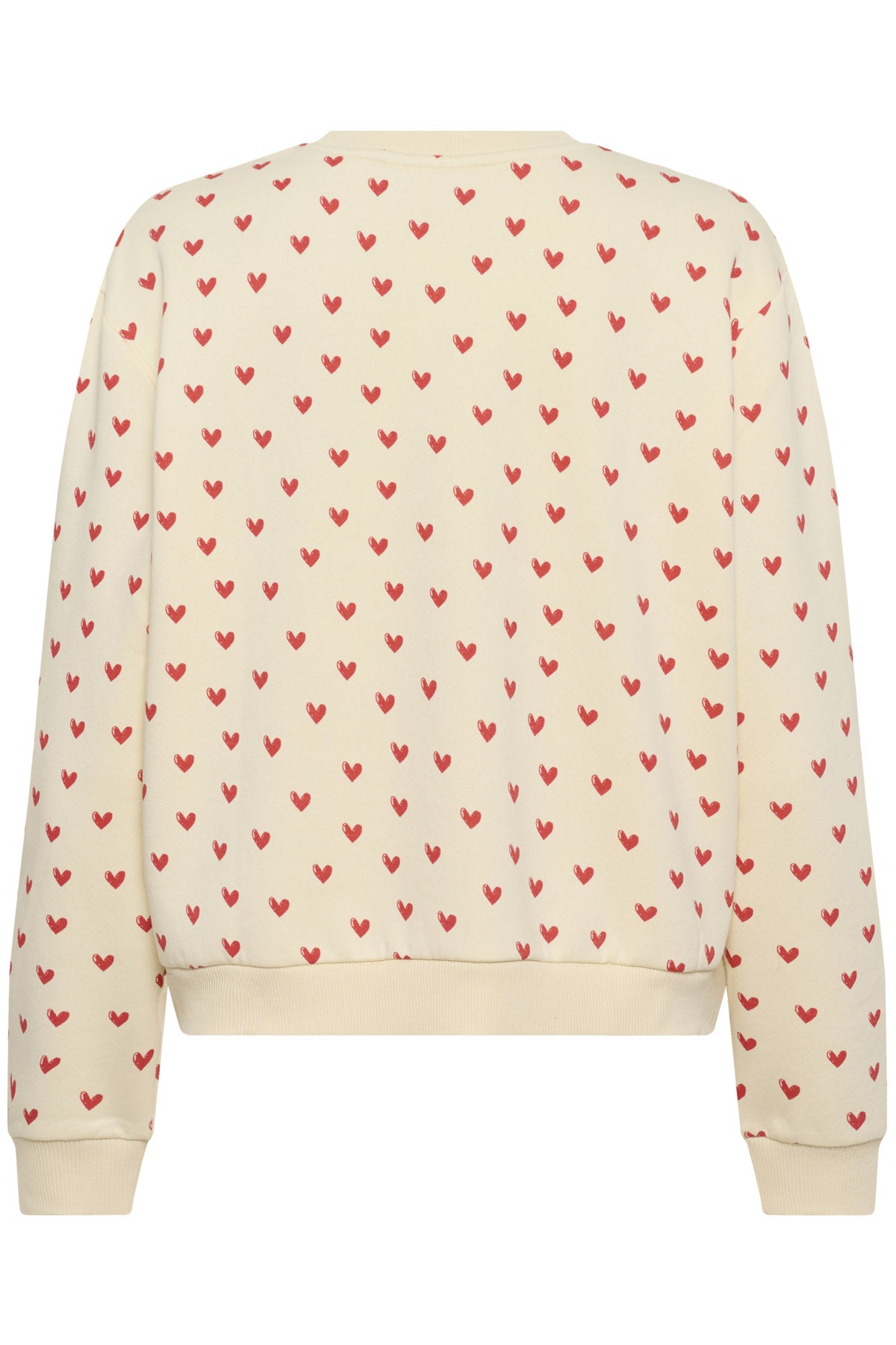 Saint Tropez Pamma Printed Sweatshirt - Off White Red Sketched Hearts