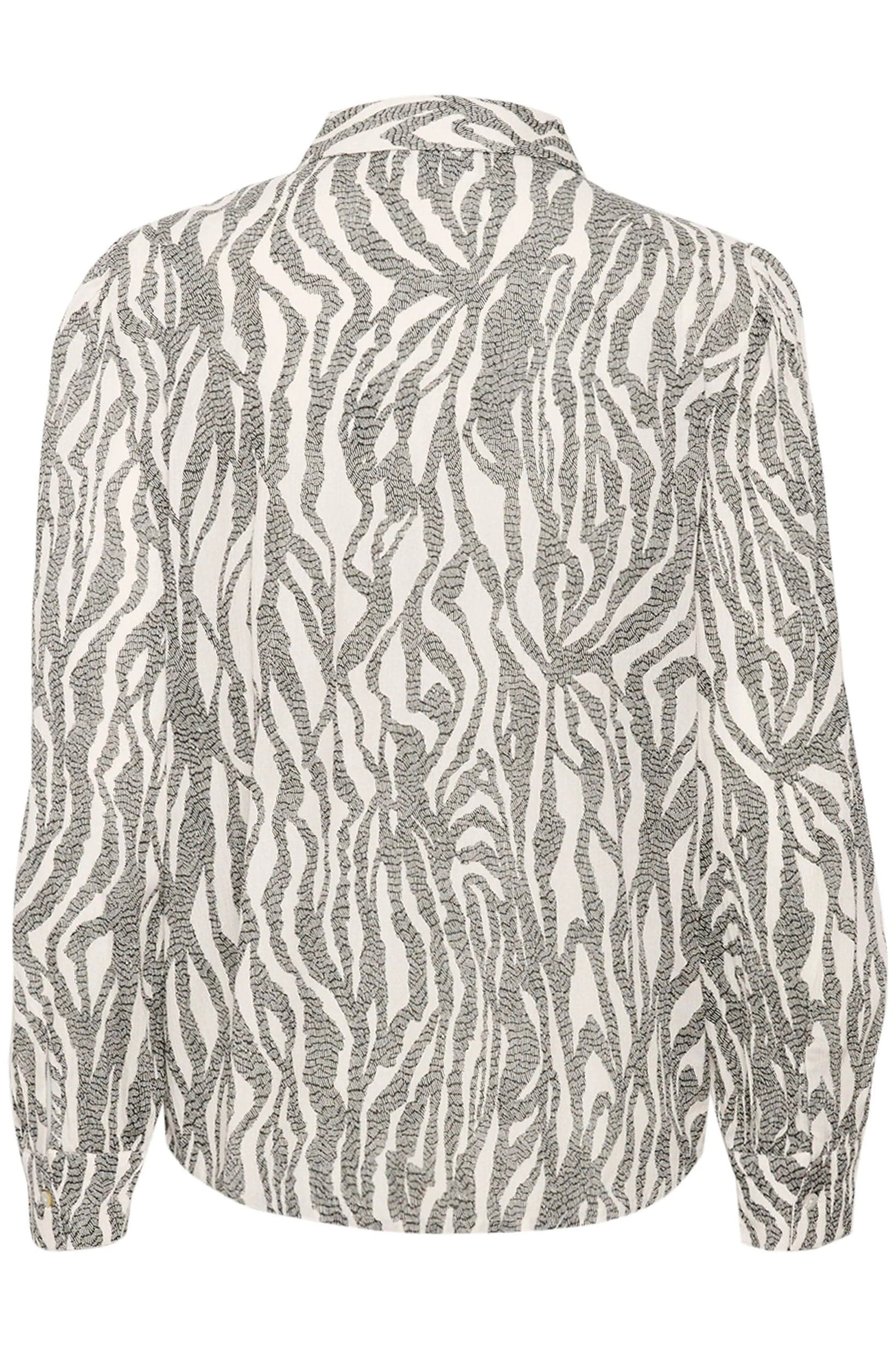 Saint Tropez Vega Printed Shirt - Black Zebra Graphic