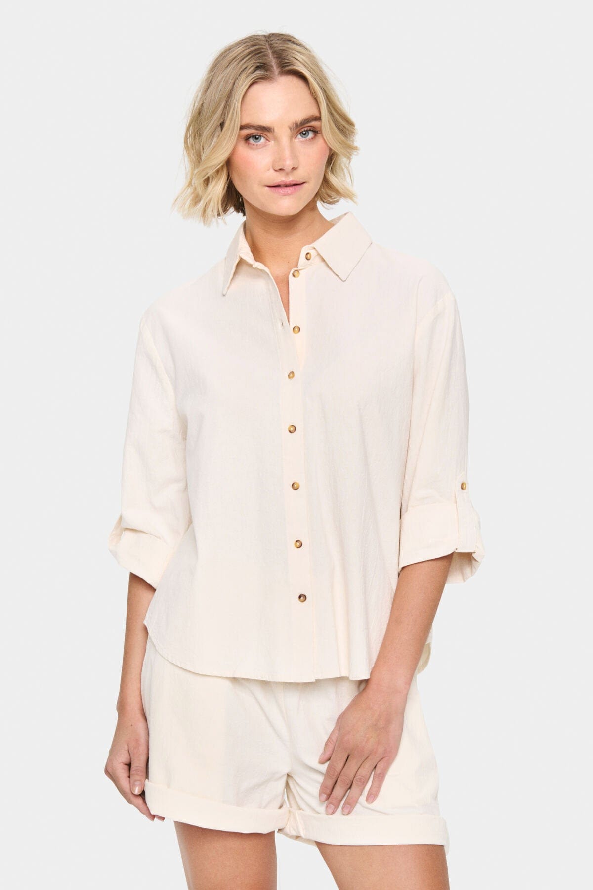 Saint Tropez Zalinda Cotton Shirt - Ice