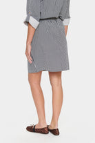 Saint Tropez Zalinda Cotton Stripe Skirt - Ice Nightsky Stripe
