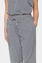 Saint Tropez Zalinda Cotton Stripe Trousers - Ice Nightsky Stripe