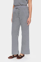 Saint Tropez Zalinda Cotton Stripe Trousers - Ice Nightsky Stripe