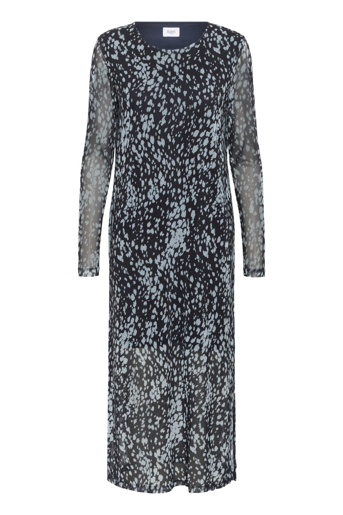 Saint Tropez Zulvir Mesh Midi Dress - Nightsky Spotty Animal