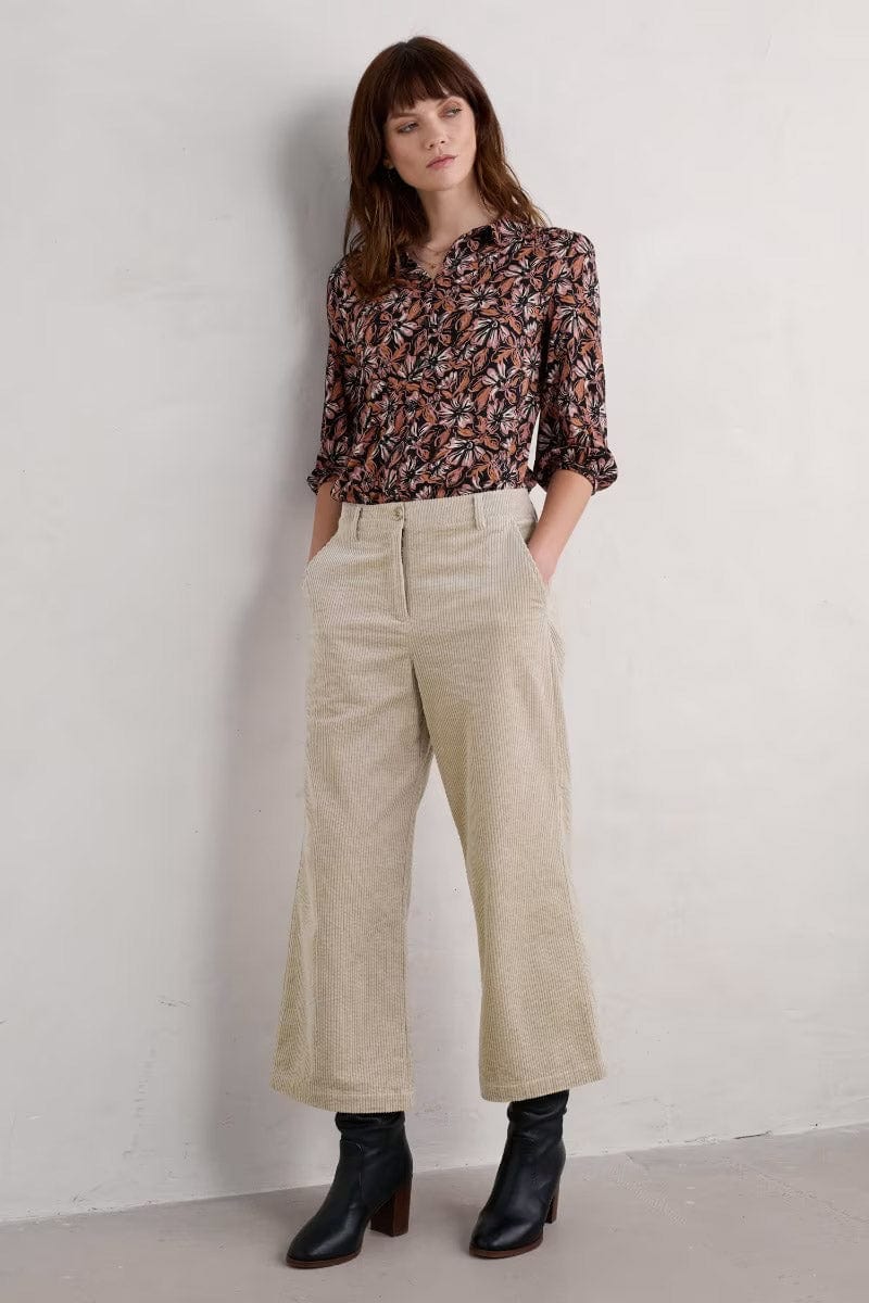 Seasalt 3/4 Embrace Jersey Shirt - Mallow Blooms Pink Grass