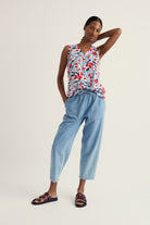 Seasalt Achilla Floral Jersey Vest - Winding Meadow Chalk