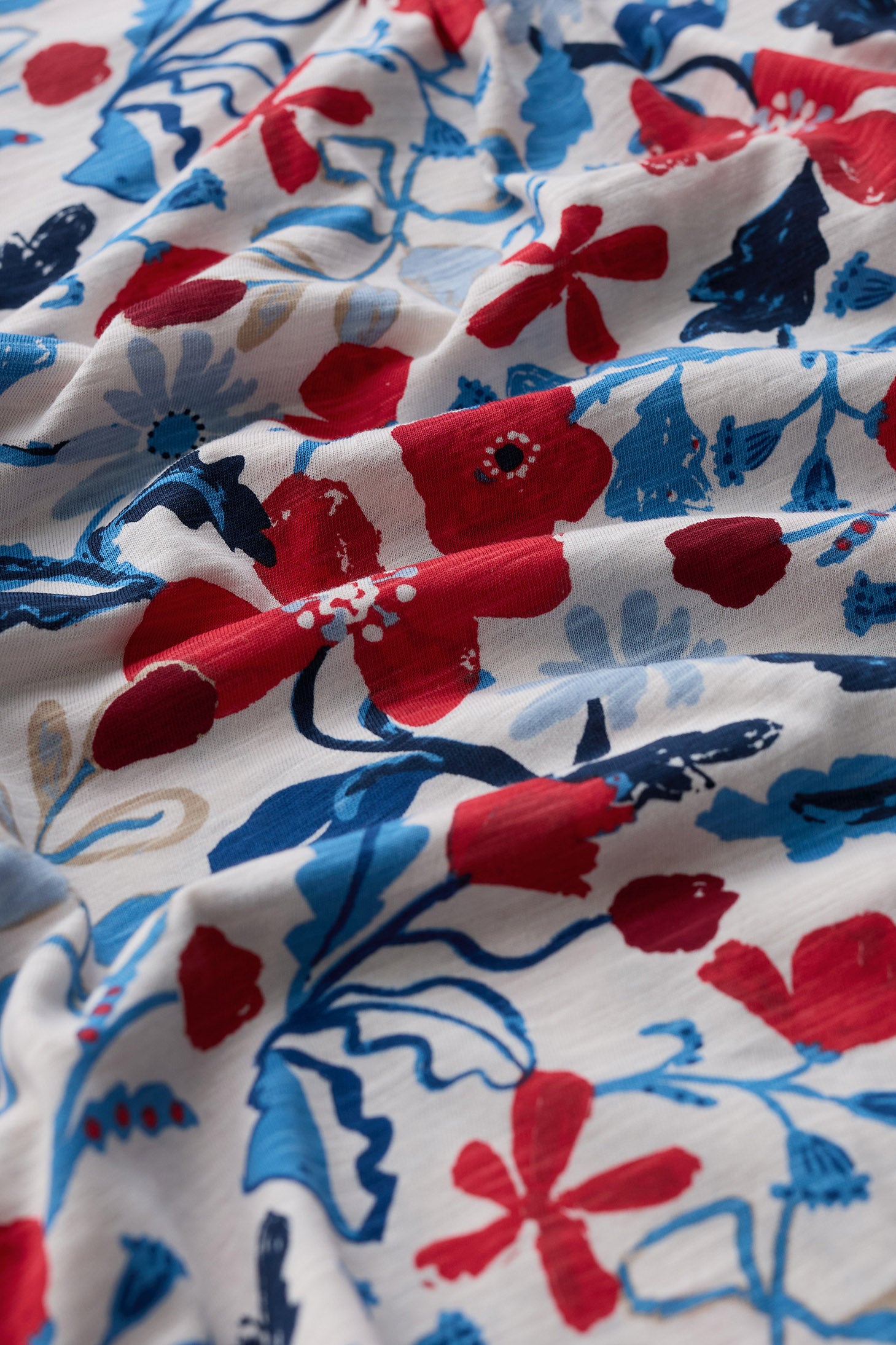 Seasalt Achilla Floral Jersey Vest - Winding Meadow Chalk