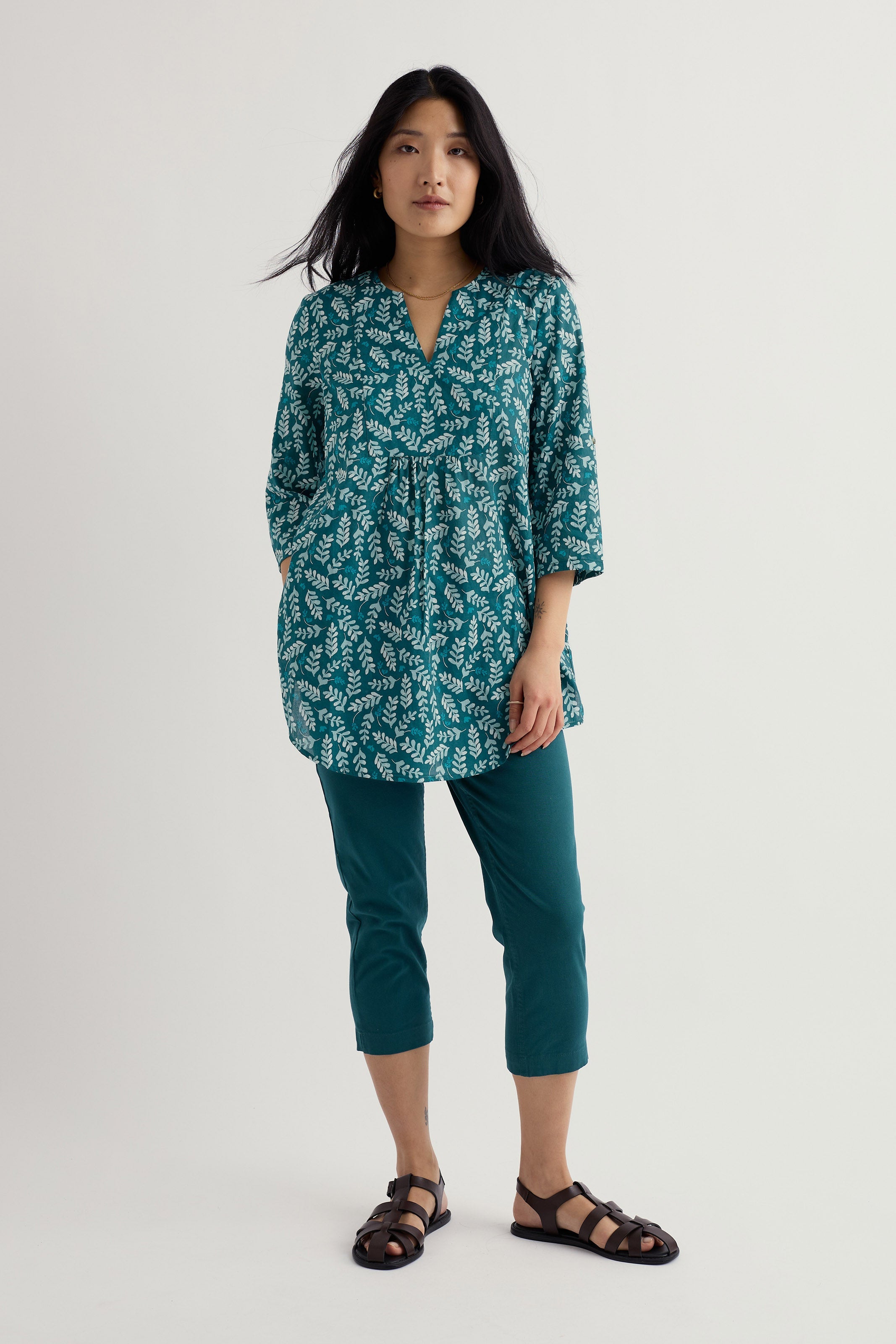 Seasalt Albert Quay Slim Leg Cropped Trousers - Dark Wreckage