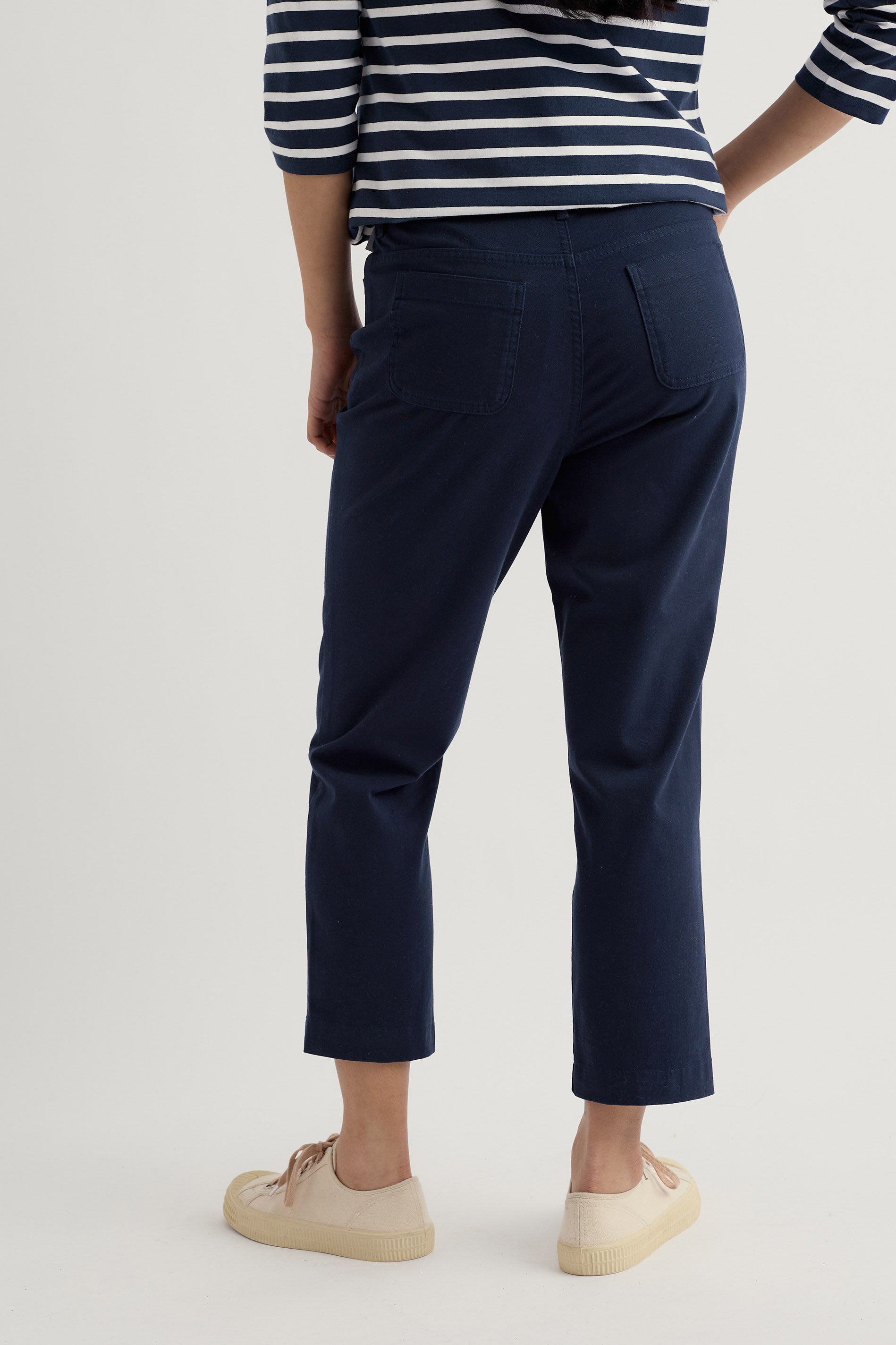 Seasalt Albert Quay Slim Leg Cropped Trousers - Maritime