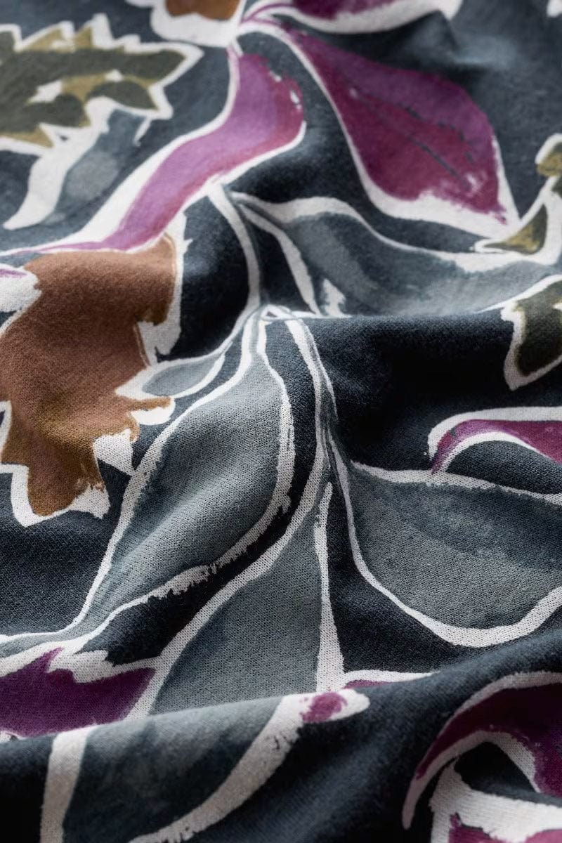 Seasalt Appletree 3/4 Sleeve Top -  Inked Foliage Onyx