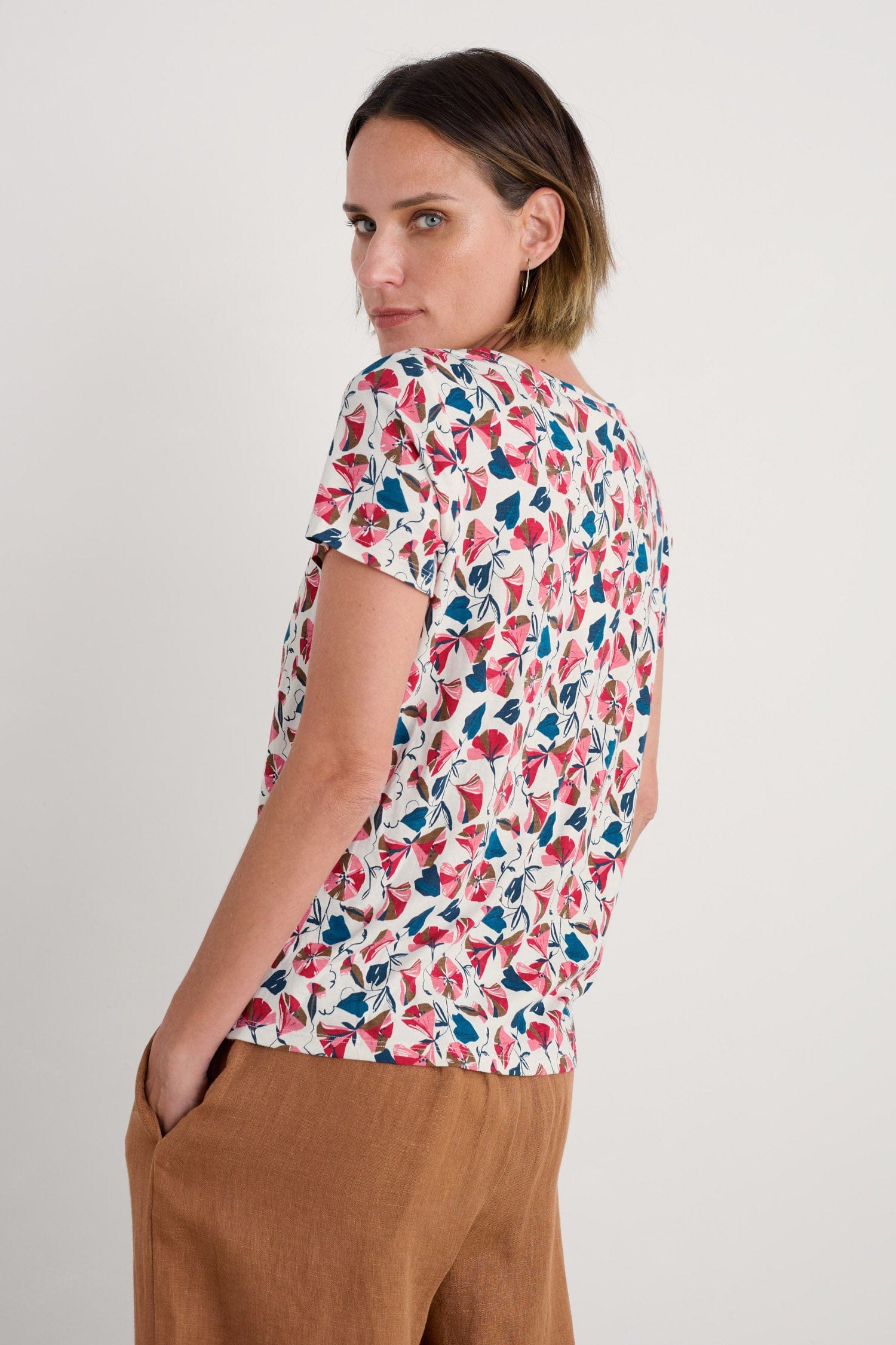 Seasalt Appletree T-Shirt - Parasol Floral Chalk