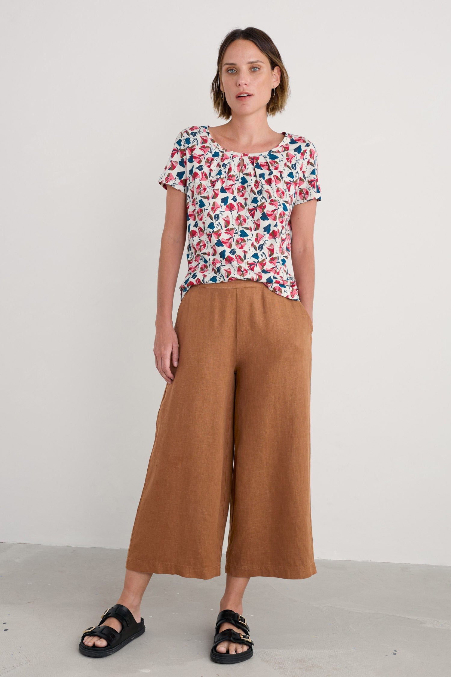 Seasalt Appletree T-Shirt - Parasol Floral Chalk