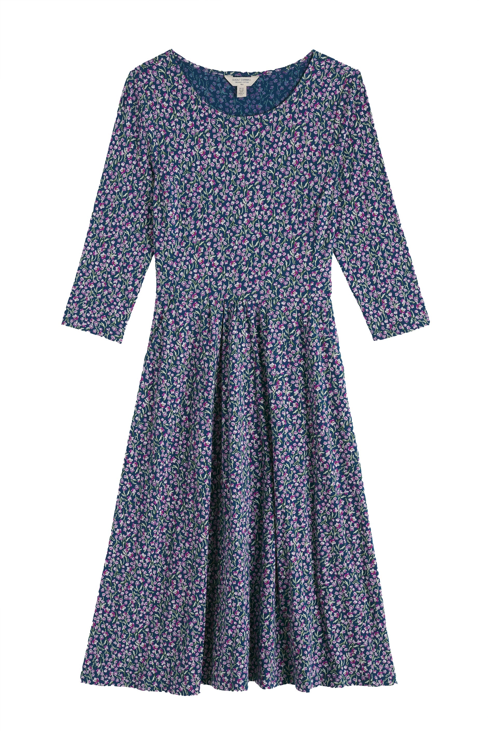 Seasalt April Dress - Flax Flower Bright Orchid