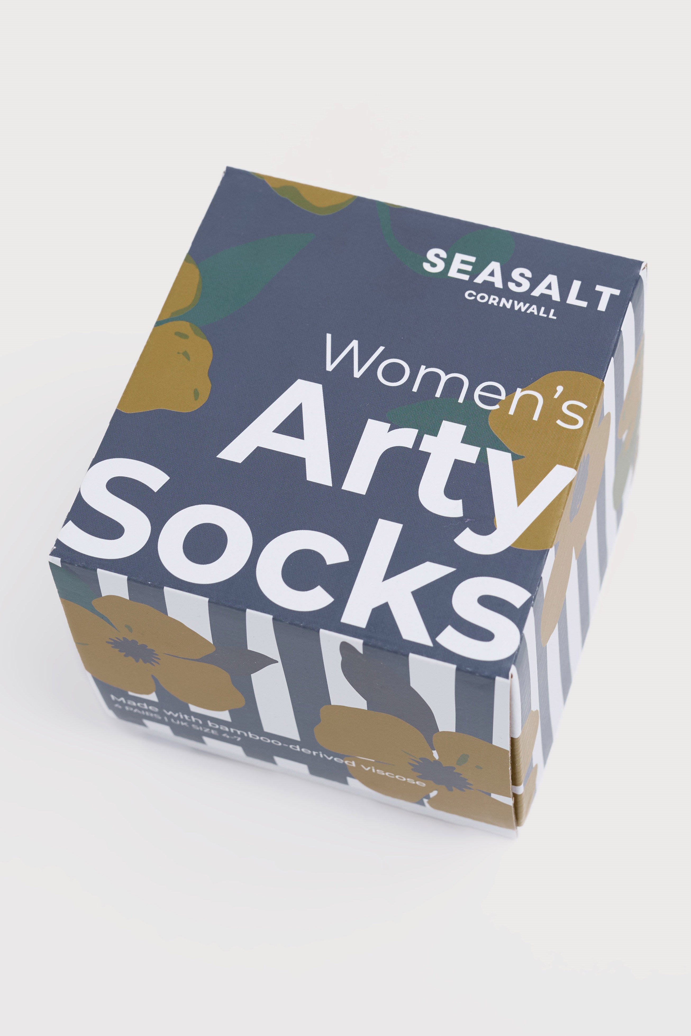 Seasalt Bamboo Arty Socks Box of 4 Gift Box - Astrantia Mix B-AC38136_36230_OS