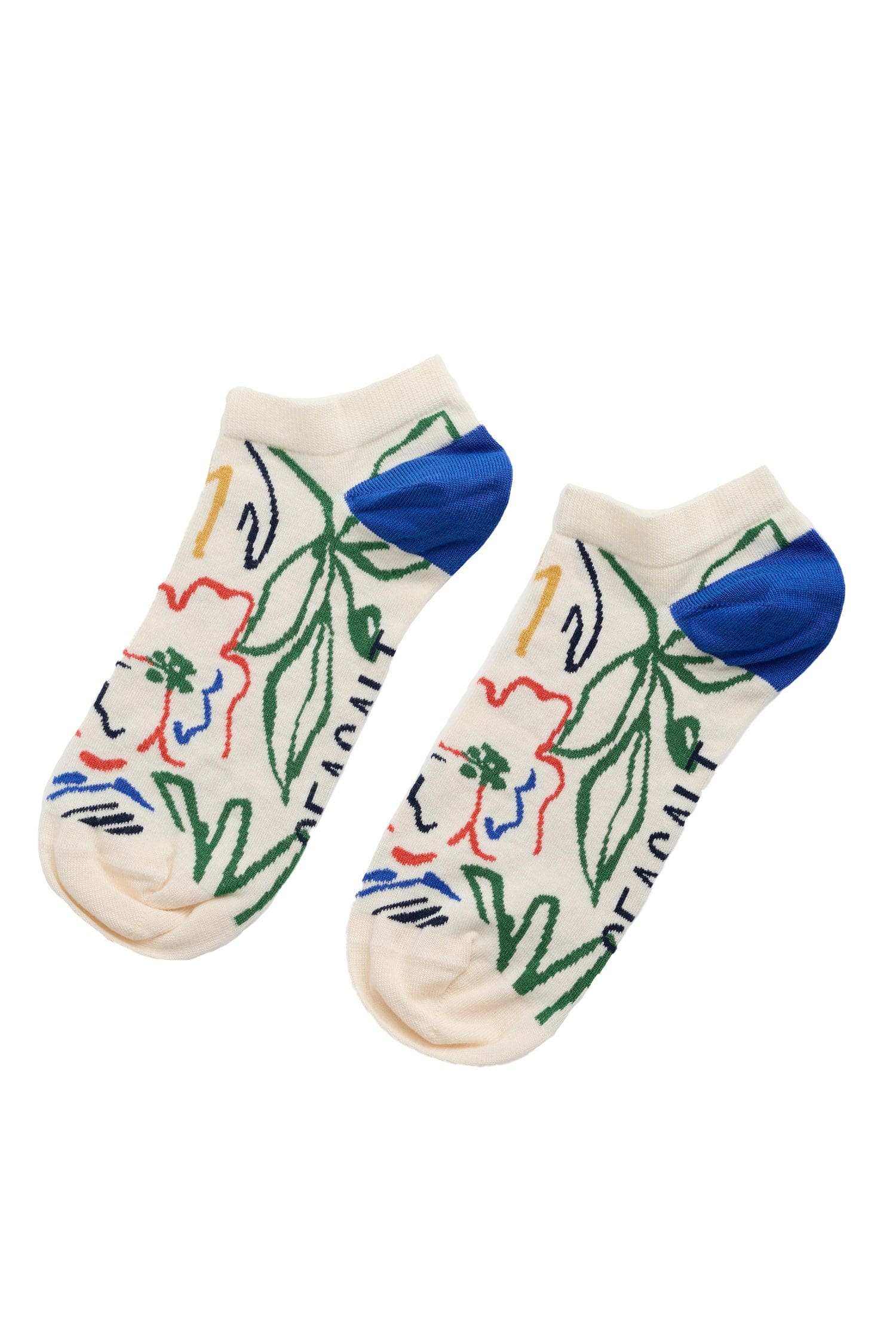 Seasalt Bamboo Arty Trainer Socks - Painters Garden Chalk Mix B-AC17152_34763_OS