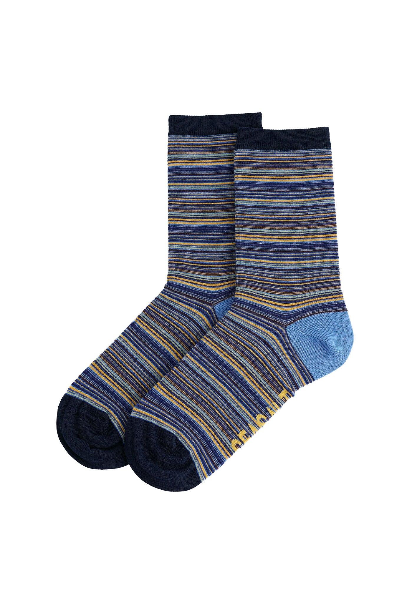 Seasalt Bamboo Everyday Socks - Ripple Marks Bright Marine Mix B-AC14248_39175_OS