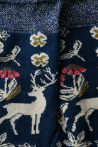 Seasalt Bamboo Snowy Scenes Socks - Tapestry Deer Maritime B-AC18444_39028_OS