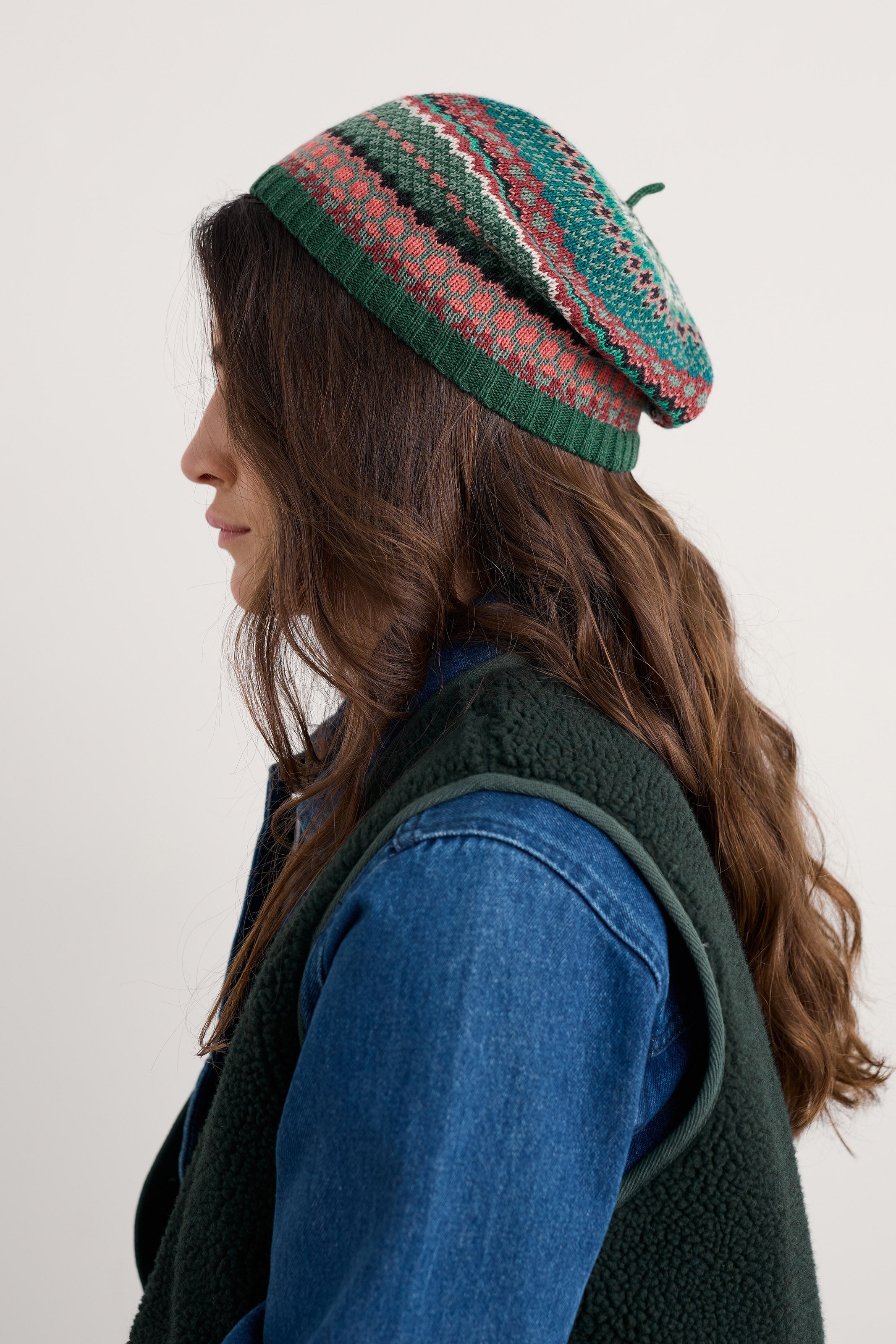 Seasalt Bramble Jelly Beret - Weaving Needle Dark Forage B-AC31210_36549_OS