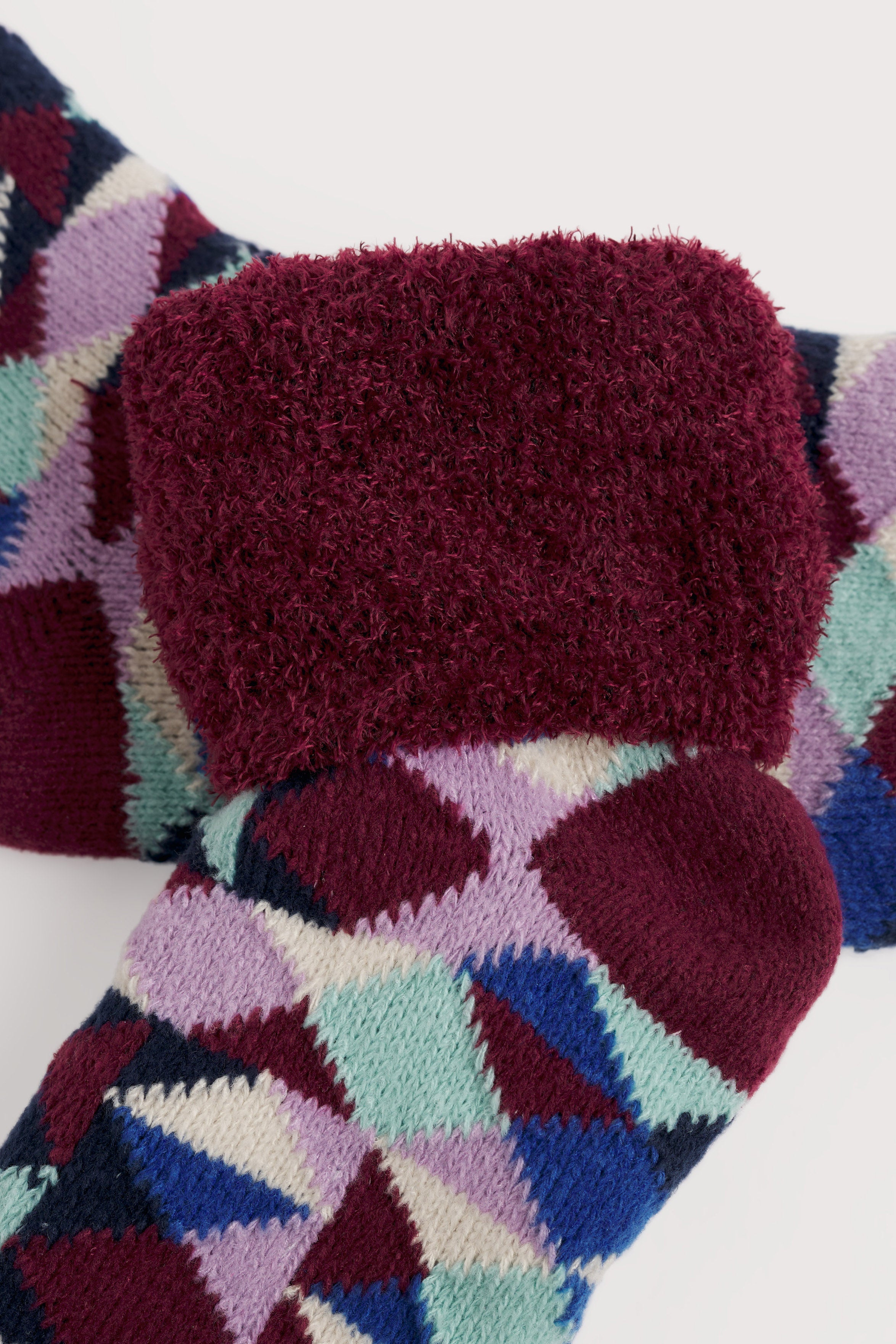 Seasalt Cabin Socks - Cabin Geo Burgandy Mix B-AC35086_36555_OS