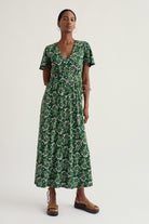 Seasalt Chateaux Cotton Midi Dress - Yarrow Study Treetop