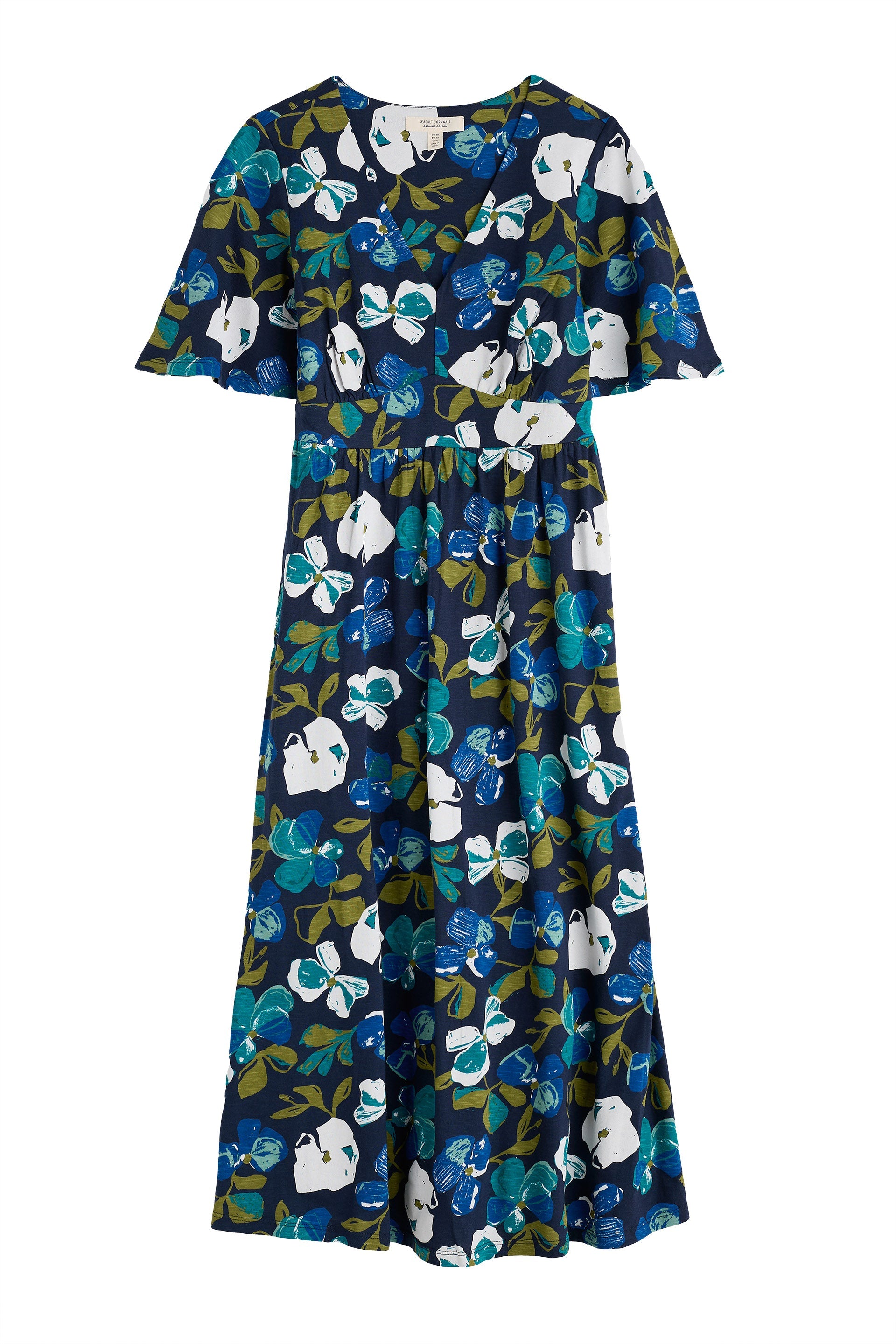 Seasalt Chateaux Half Sleeve Dress - Lamorna Bloom Maritime