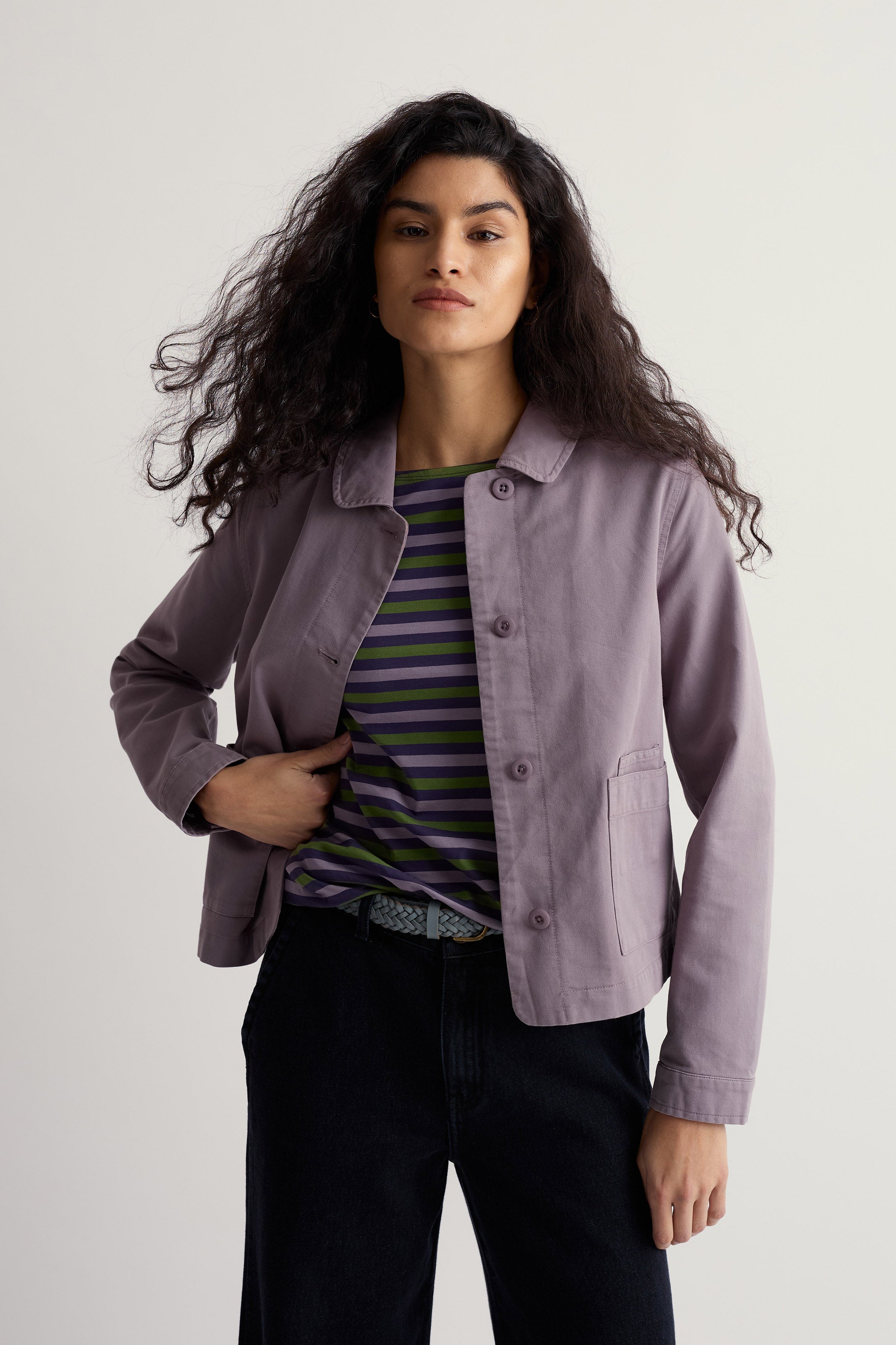 Seasalt Coombe Lane Jacket - Grape Thistle