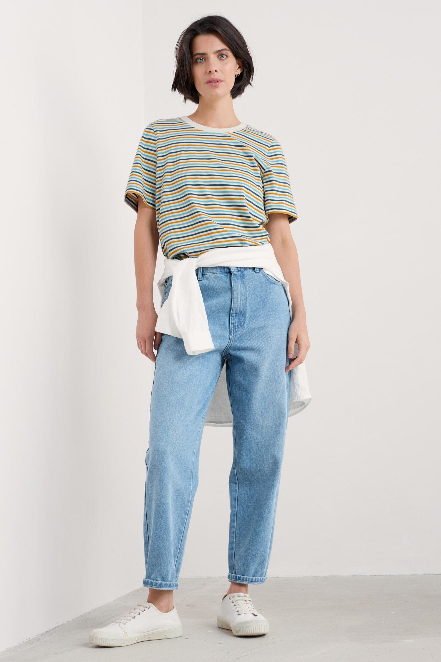 Seasalt Copseland Striped T-Shirt - Pellitras Turmeric