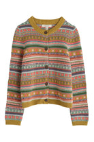 Seasalt Cove Cottage Fair Isle Cardigan - Carved Relief Pear Multi