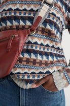 Seasalt Dawson Pick Fairisle Jumper - Zig Zag Geo Wicker Shore