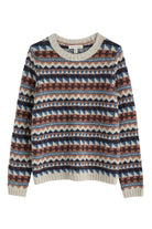 Seasalt Dawson Pick Fairisle Jumper - Zig Zag Geo Wicker Shore