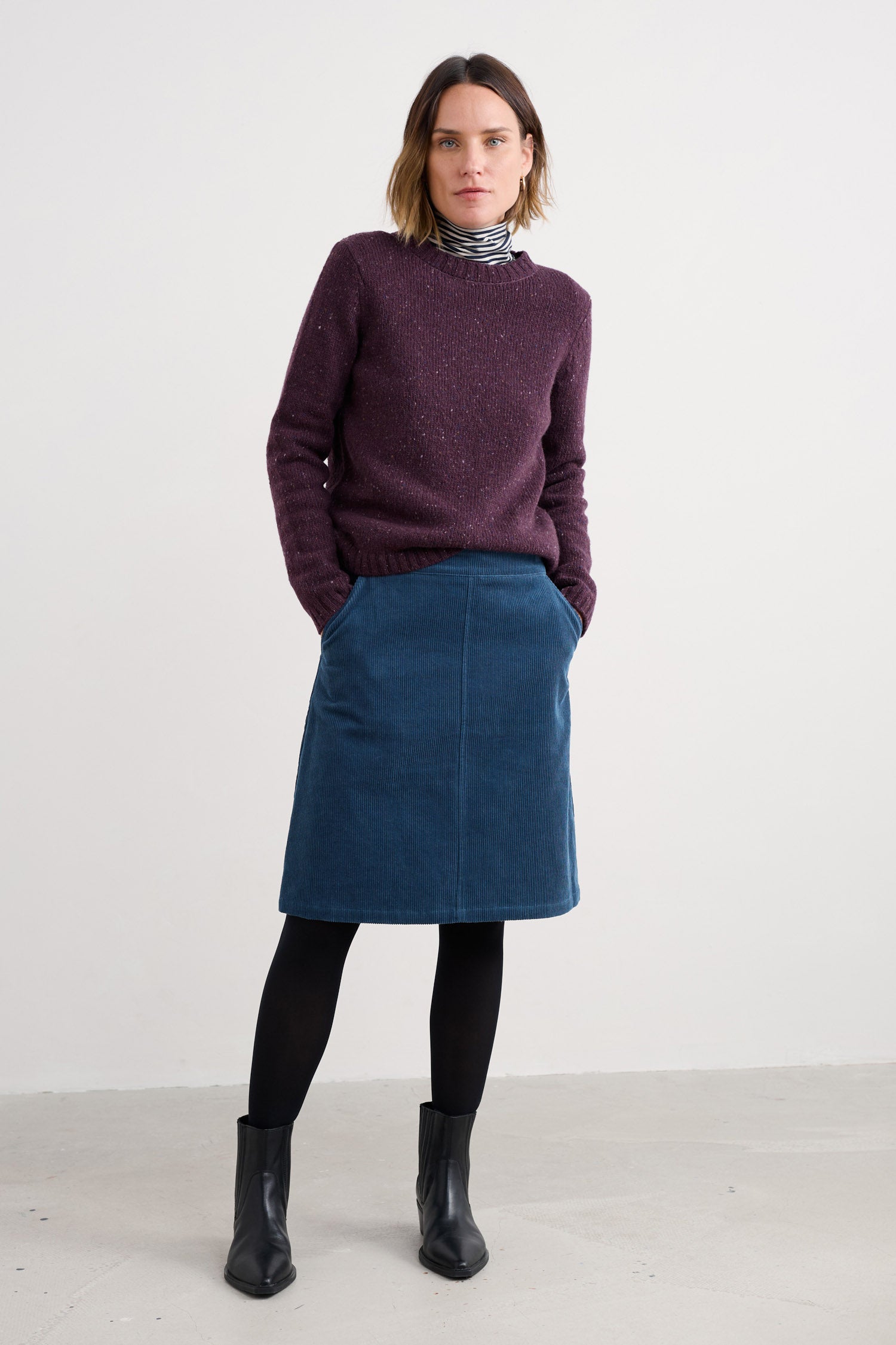 Seasalt Dawson Pick Merino Wool Blend Jumper - Grape  B-WM38389_37128_18