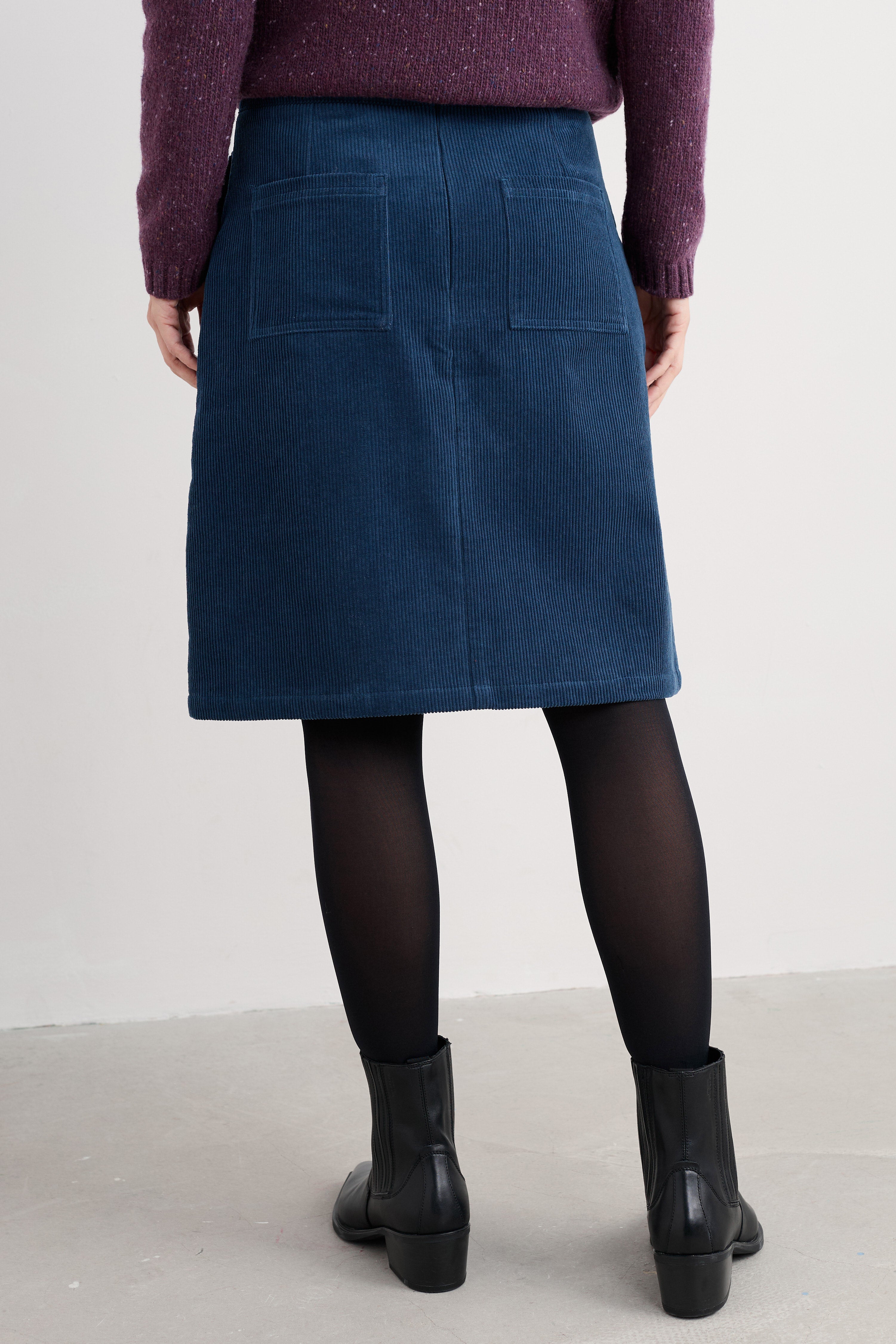 Seasalt Dovetail A-Line Skirt - Sea Cave