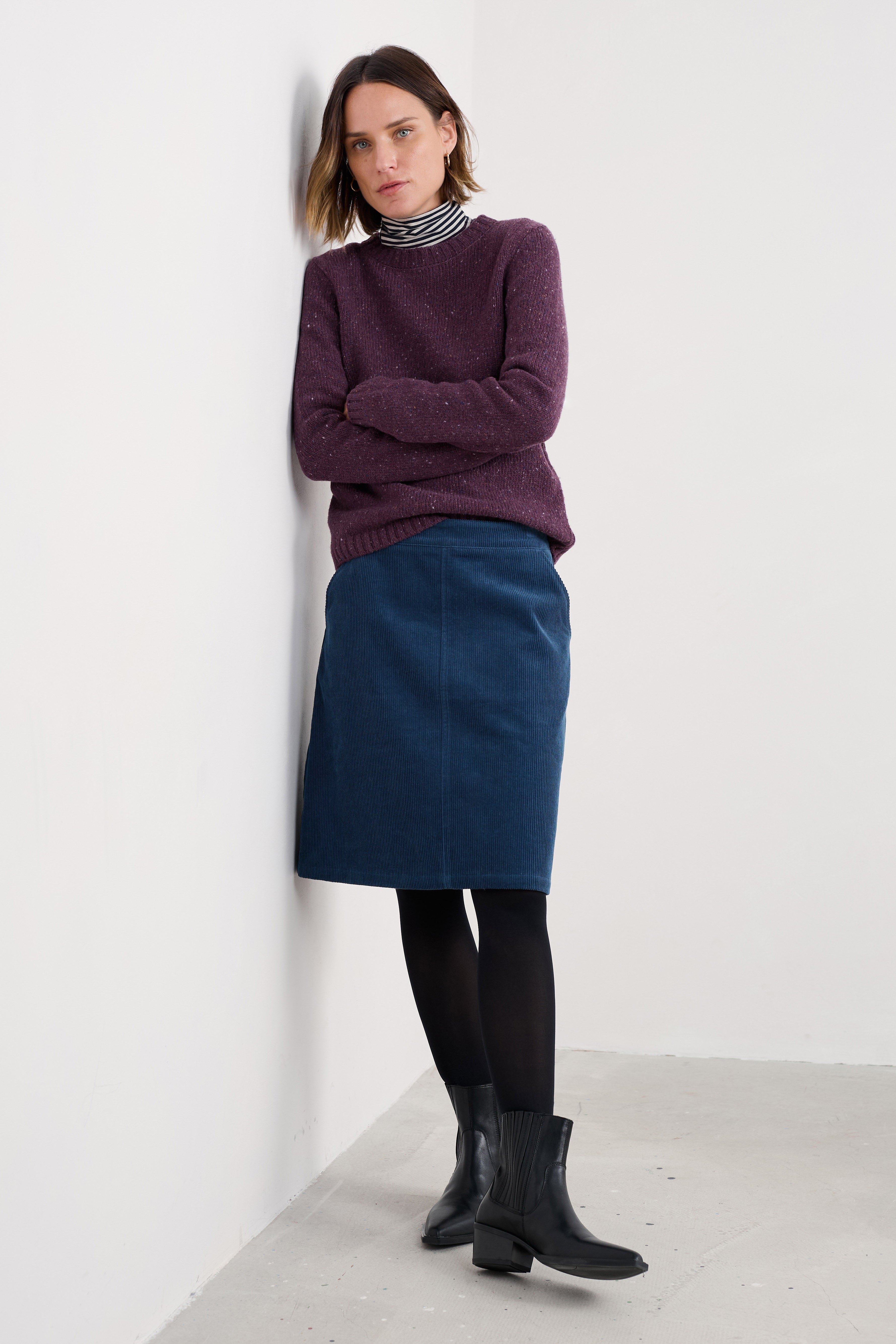 Seasalt Dovetail A-Line Skirt - Sea Cave